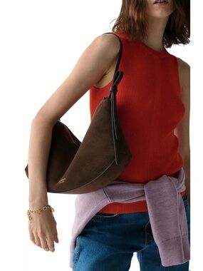 $348 NWT Kate Spade Suede Loop Shoulder Bag in Brown